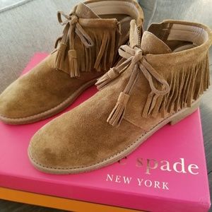 Kate Spade Bitsy Fringed ankle bootie